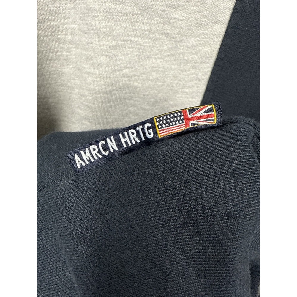 Denim Distillery Heritage America 1776 Crewneck Sweatshirt Rugby Patchwork Y2K L - Picture 10 of 14